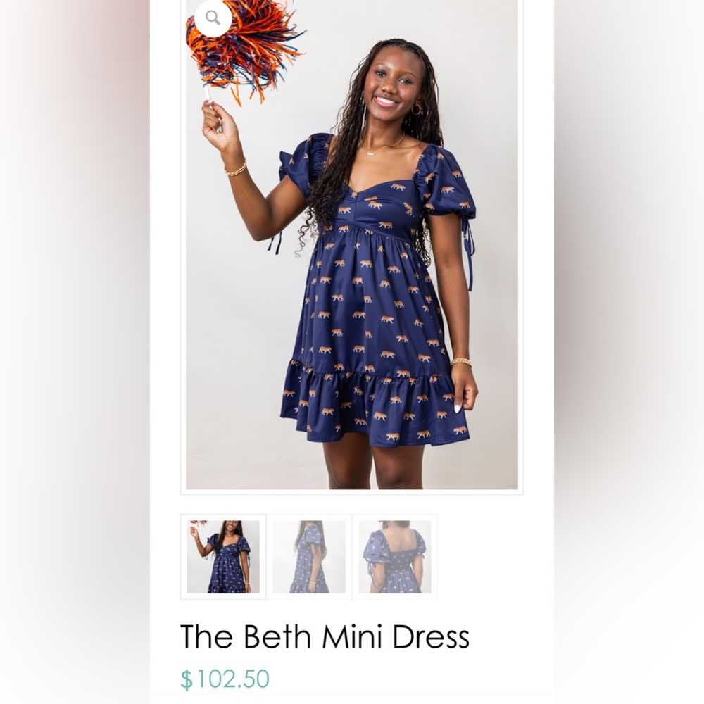 Navy Blue Mini Dress